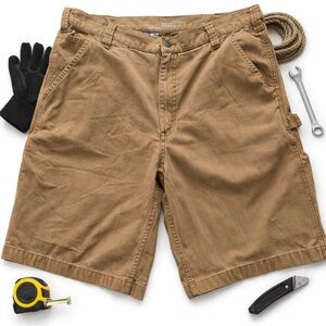 Carhartt Men's Relaxed Fit Work Utility Shorts Sz 36 Brown Duck Canvas Carpenter